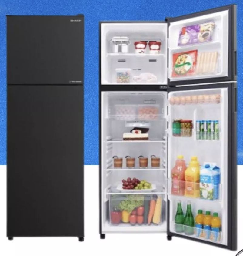 Sharp kulkas 2 pintu tipe SJ 326 STBK